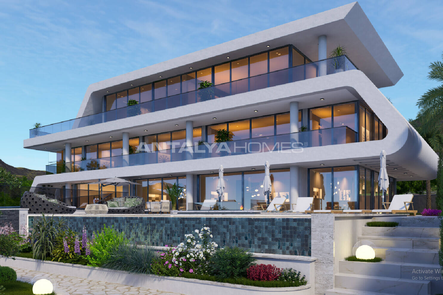 Alanya'da Özel Havuzlu Deniz Manzaralı Müstakil Villa