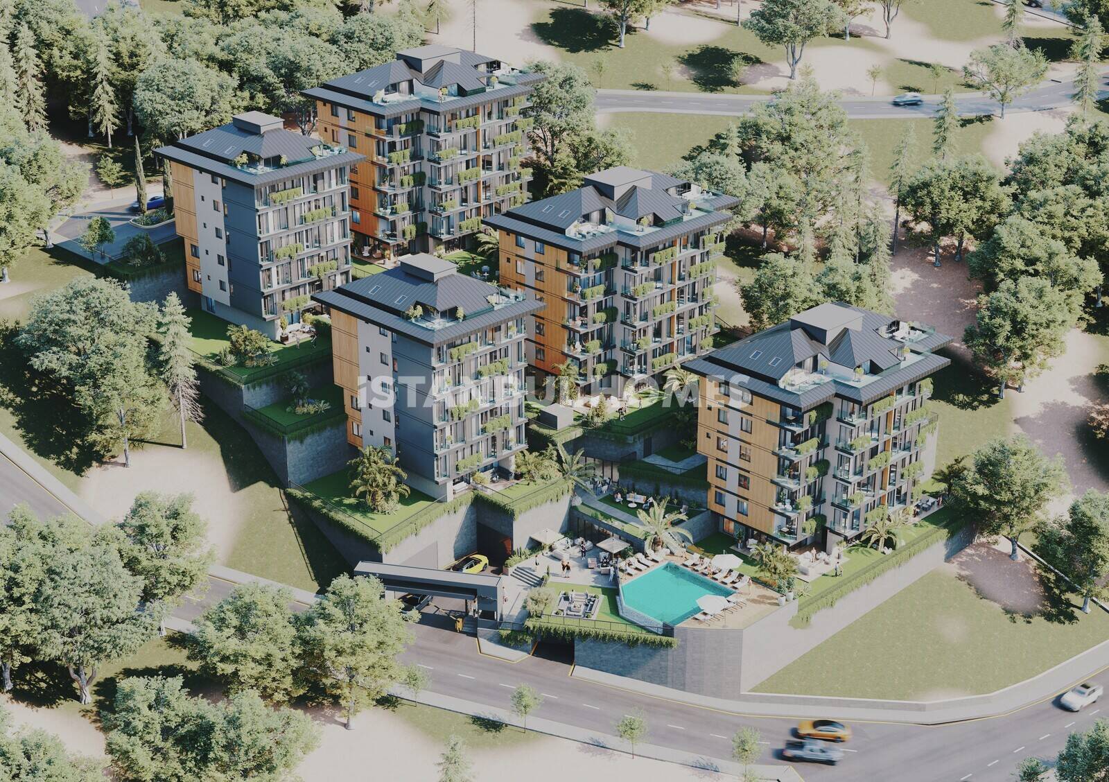 Flats in Complex with Rich Amenities in Istanbul Uskudar