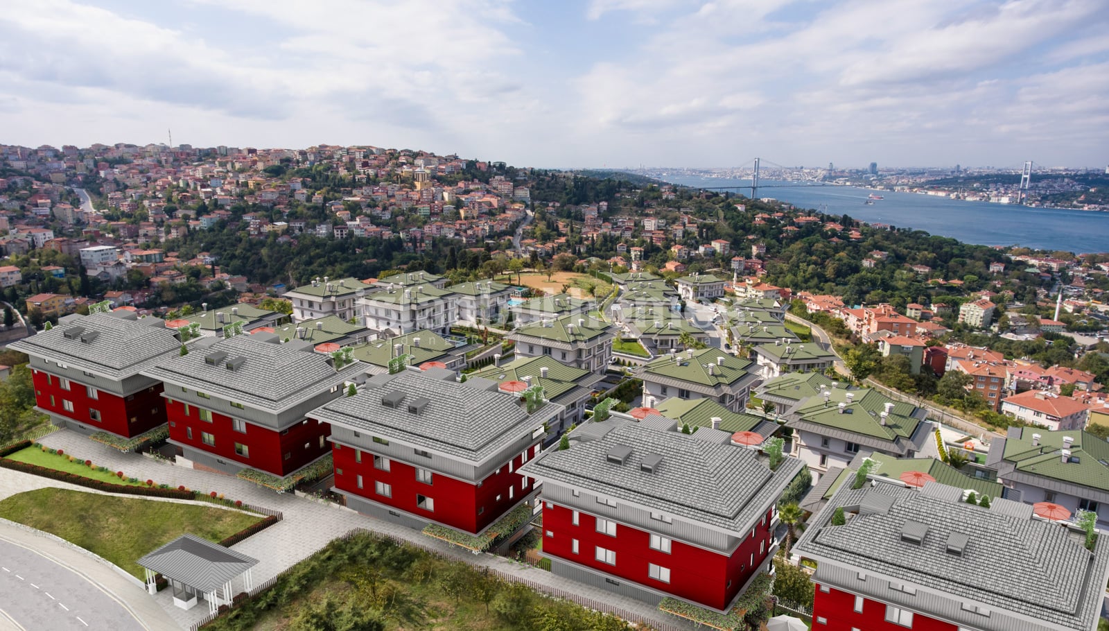 LowRise Apartments for Sale with Bosphorus View in Uskudar