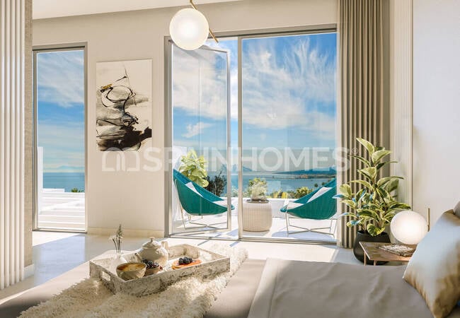 Таунхаусы с Видом на Море в Жилом Комплексе в Манильве 8