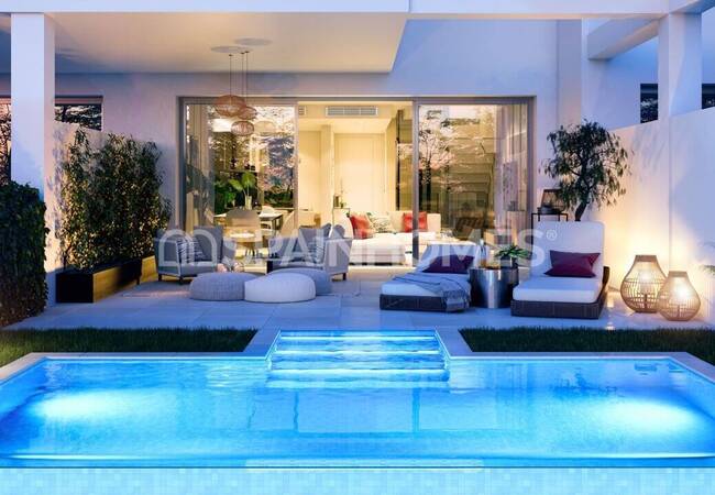 Таунхаусы с Видом на Море в Жилом Комплексе в Манильве 10