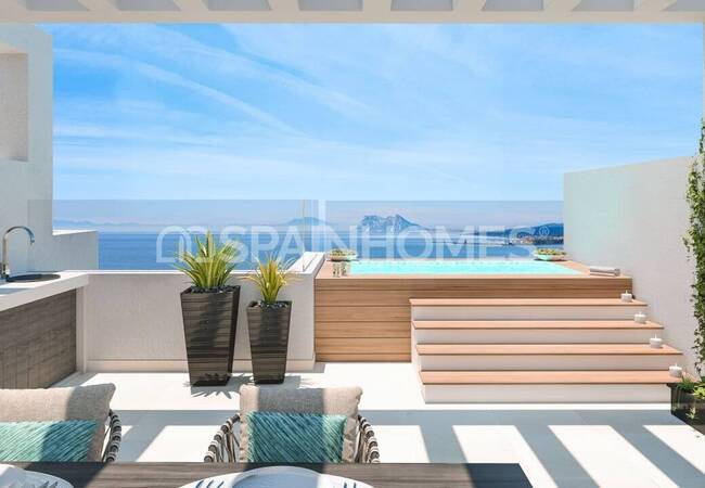 Таунхаусы с Видом на Море в Жилом Комплексе в Манильве 11