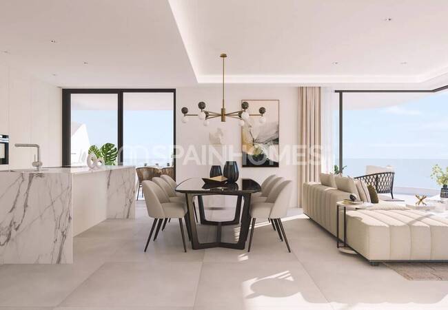 Málaga Estepona’da Plaja Yakın Modern Lüks Daireler 13
