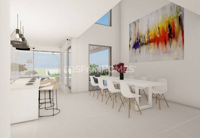 Malaga Mijas'ta Deniz ve Doğa Manzaralı Satılık Villalar 13