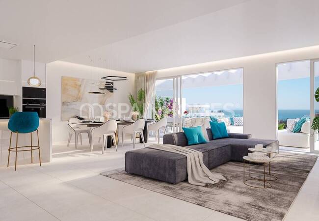 Mijas'ta Geniş Teraslı ve Deniz Manzaralı Daireler 4