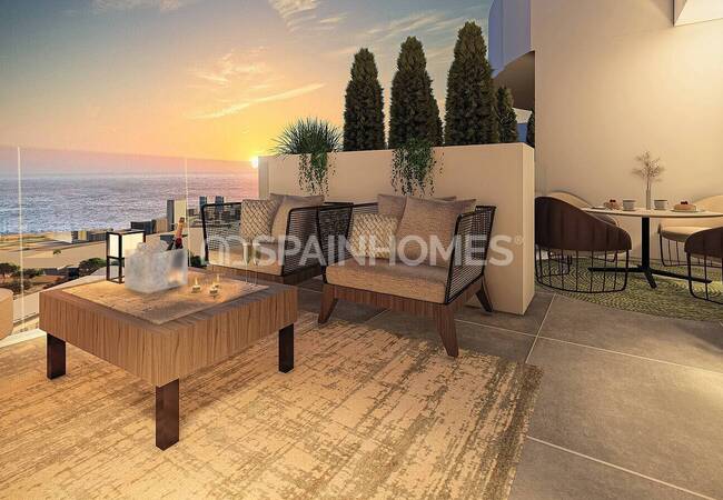 Rincon De La Victoria'da Sahile Yakın Deniz Manzaralı Daireler 23