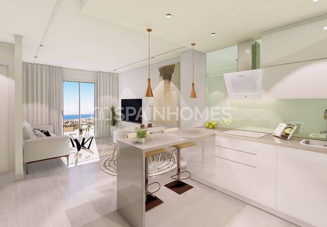 Rincon De La Victoria'da Sahile Yakın Deniz Manzaralı Daireler 12