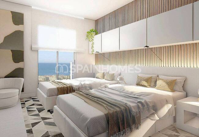 Rincon De La Victoria'da Sahile Yakın Deniz Manzaralı Daireler 16