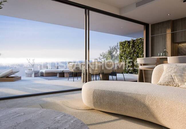 Fuengirola El Higueron'da Panoramik Deniz Manzaralı Daireler 7