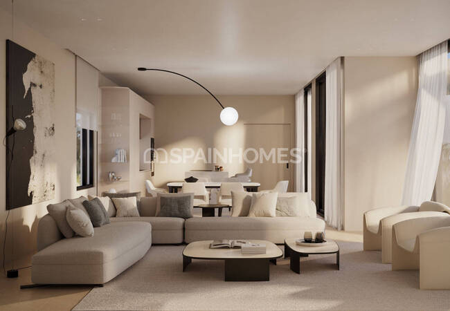 Estepona'da Golf Sahalarına Yakın Deniz Manzaralı Villalar 7