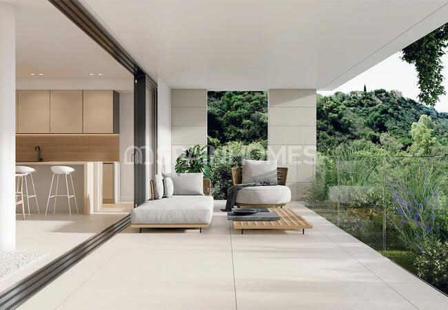 شقق في إلفيريا، ماربيا مع أحواض سباحة على السطح ومقصورة تشمس اصطناعي 12