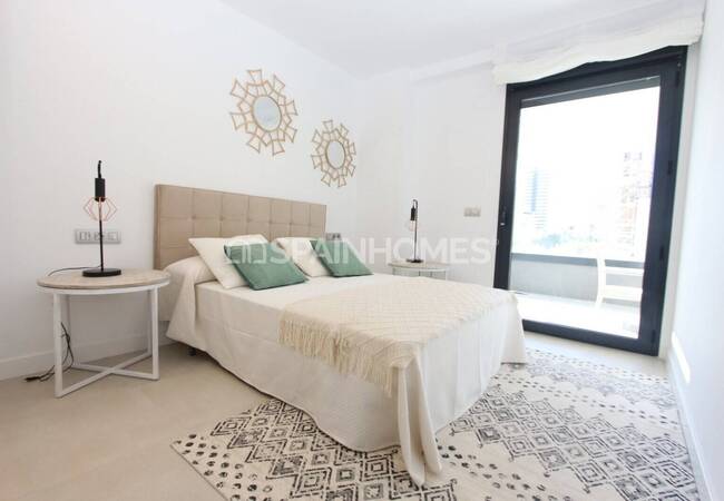 Alicante Calpe'de Sahile Yakın Deniz Manzaralı Daireler 21