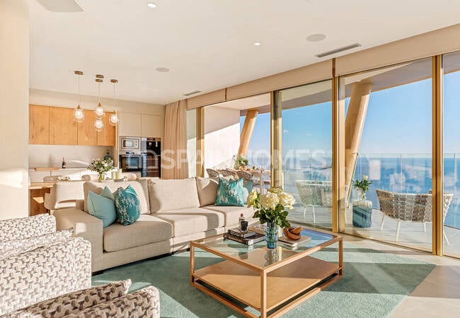 Benidorm Costa Blanca'da Plaja Yakın Deniz Manzaralı Daireler 31