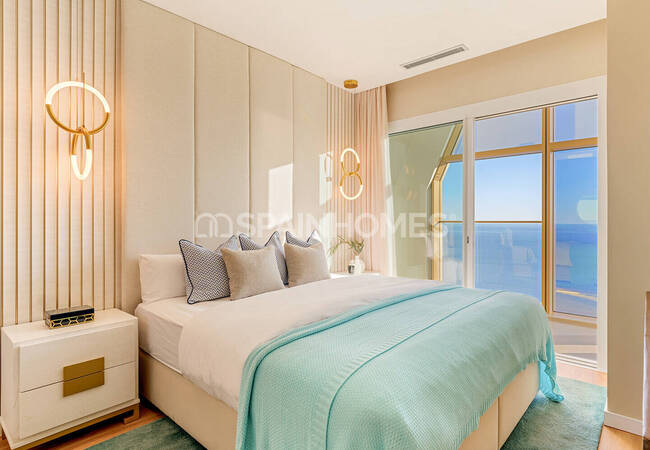 Benidorm Costa Blanca'da Plaja Yakın Deniz Manzaralı Daireler 43