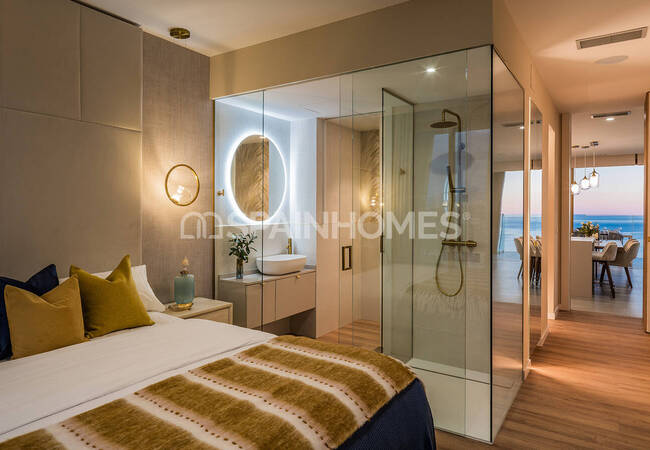 Benidorm Costa Blanca'da Plaja Yakın Deniz Manzaralı Daireler 48