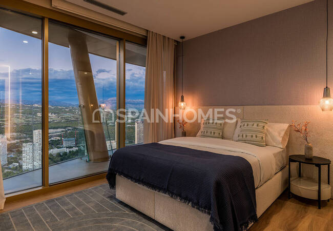 Benidorm Costa Blanca'da Plaja Yakın Deniz Manzaralı Daireler 51