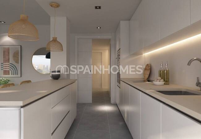 Finestrat'ta Plaja ve Benidorm Şehrine Yakın Şık Daireler 9