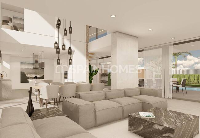 Orihuela Cabo Roig’te Sahile Yakın Havuzlu Lüks Villalar 6