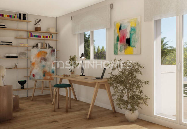 Alicante La Nucia'da Havuzlu Sitede Şık Yarı Müstakil Villalar 13