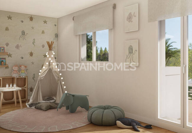 Alicante La Nucia'da Havuzlu Sitede Şık Yarı Müstakil Villalar 14