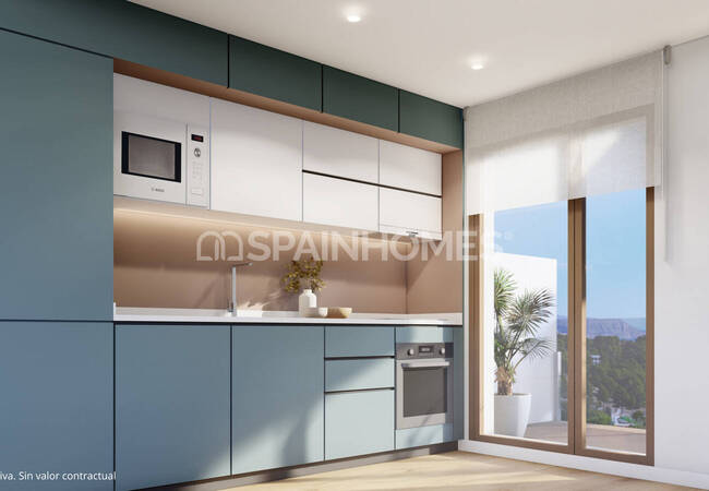 Alicante La Nucia'da Havuzlu Sitede Şık Yarı Müstakil Villalar 11