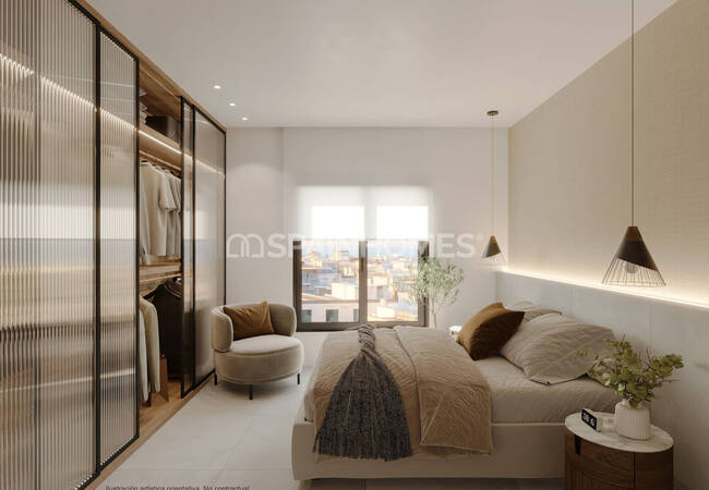 Alicante Santa Pola'da Plaja Yakın Havuzlu Sitede Daireler 5