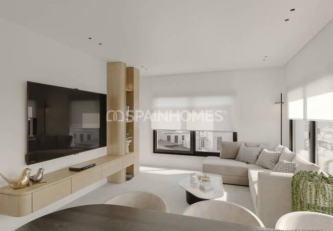 Alicante Santa Pola'da Plaja Yakın Havuzlu Sitede Daireler 3