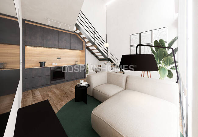 Alicante'de Havuzlu Sitede Loft Tarzı Şık Tasarımlı Daireler 5
