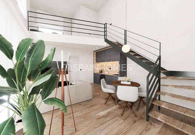 Alicante'de Havuzlu Sitede Loft Tarzı Şık Tasarımlı Daireler 8