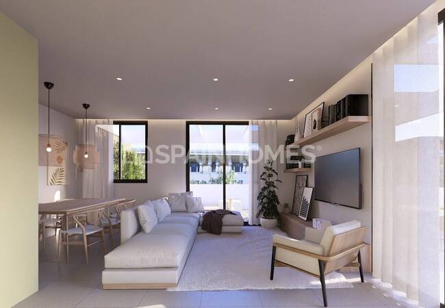 Квартиры с 2 и 3 спальнями и общим бассейном в Хавее 5