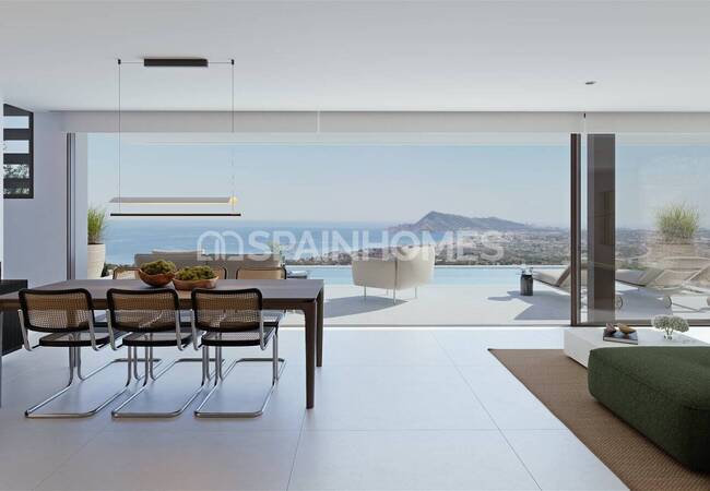 Villa Con Vistas Panorámicas Al Mar Y Piscina Infinita En Altea 11