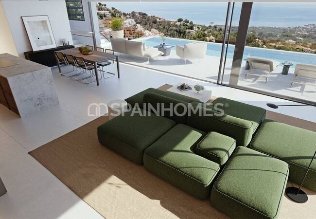 Villa Con Vistas Panorámicas Al Mar Y Piscina Infinita En Altea 8