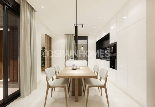 Alicante Dolores'te Olanaklara Yakın Sitede Havuzlu Villalar 11