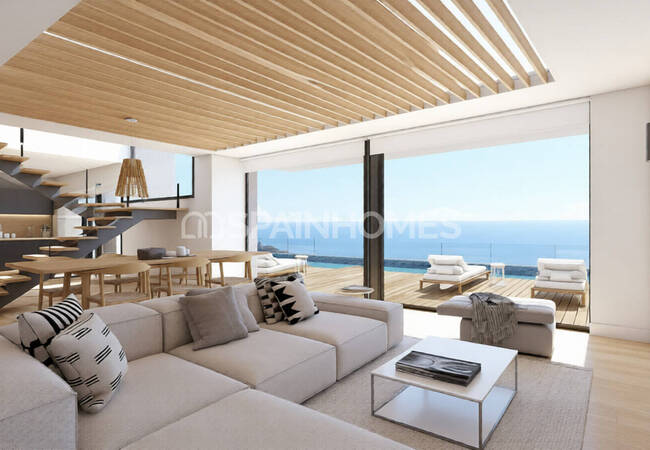 Alicante Benitachell’de Plaja Yakın Deniz Manzaralı Villa 4