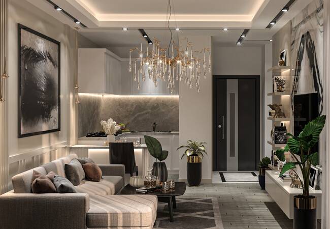 Luxueux Immobilier Résidentiel Avec Piscine À Antalya Aksu