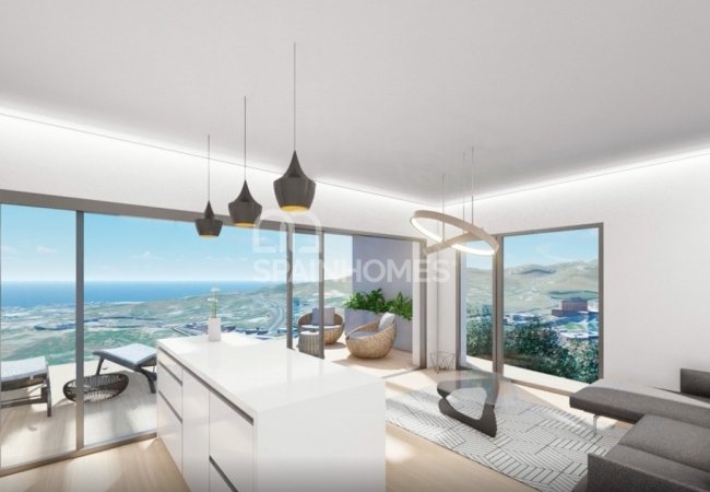 Torrox Málaga'da Modern Tasarımlı Deniz Manzaralı Daireler 16