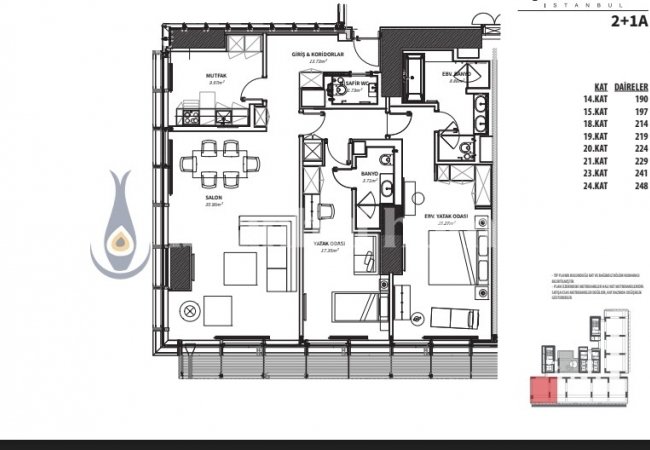 Apartments in a Complex with Comprehensive Services in Sisli 16