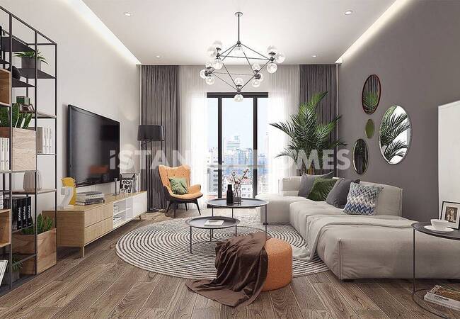 Modern Apartments in a Secure Complex in Kagithane 2