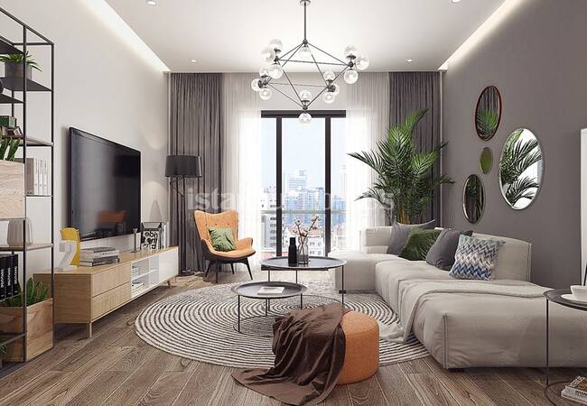 View of Well Located Contemporary Designed Apartments in Kagithane