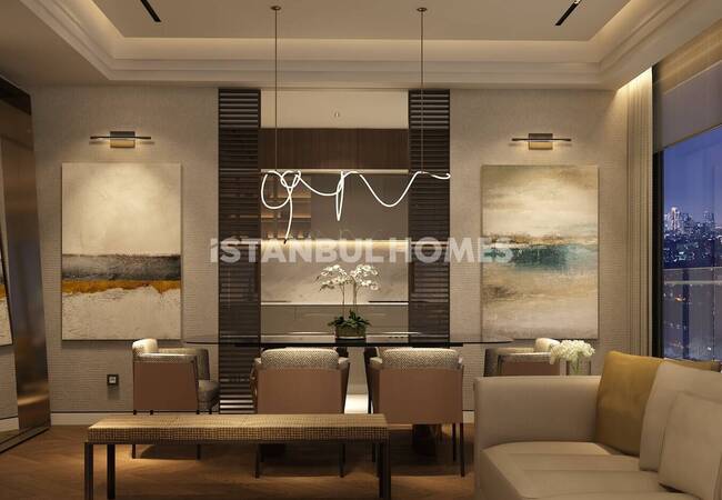 آپارتمان در پروژه لوکس با نمایی از 3 پل در استانبول، سارییر 12