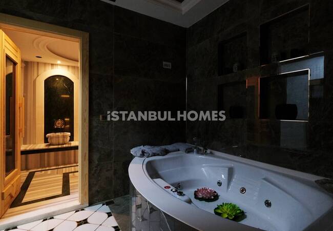 伊斯坦布尔 Buyukcekmece 的海景别墅和私人游泳池 21