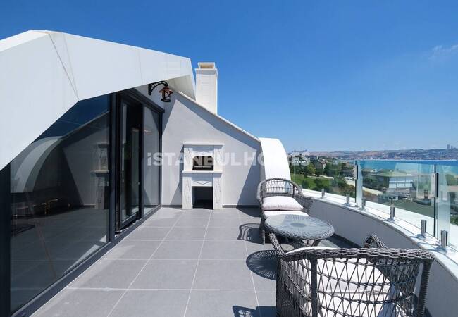 伊斯坦布尔 Buyukcekmece 的海景别墅和私人游泳池 26