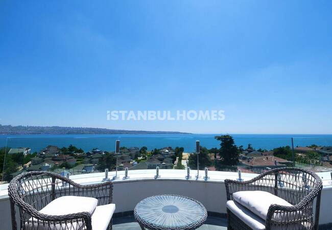 伊斯坦布尔 Buyukcekmece 的海景别墅和私人游泳池 38