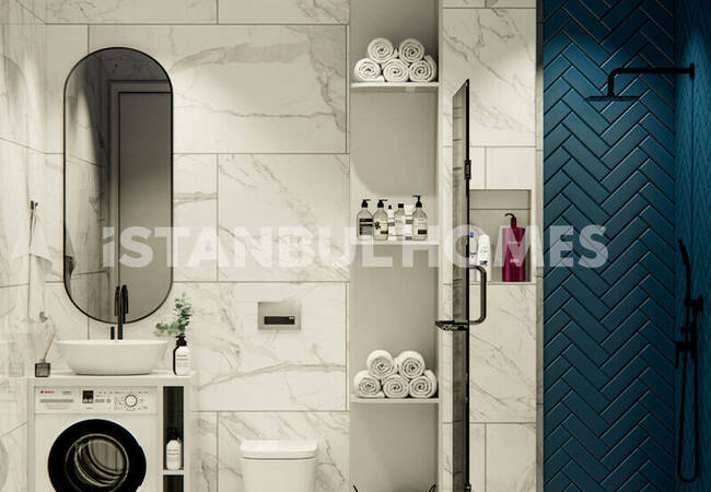 Квартиры в проекте с бассейном в Стамбуле, Эюпсултан 8