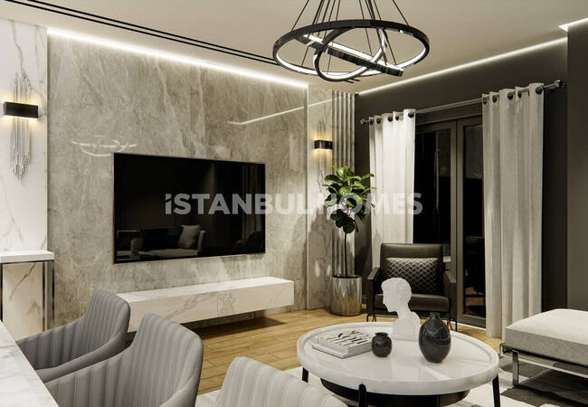 Квартиры в проекте с бассейном в Стамбуле, Эюпсултан 17