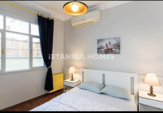 İstanbul Beyoğlu'nda Deniz ve Galata Kulesi Manzaralı Daire 9