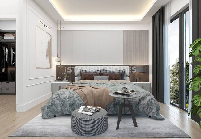 İstanbul Göktürk'te Doğa Manzaralı Yarı Müstakil Villalar 9