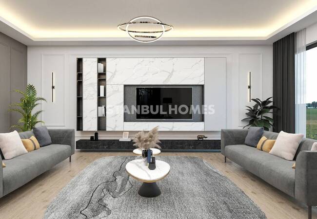 İstanbul Göktürk'te Doğa Manzaralı Yarı Müstakil Villalar 20