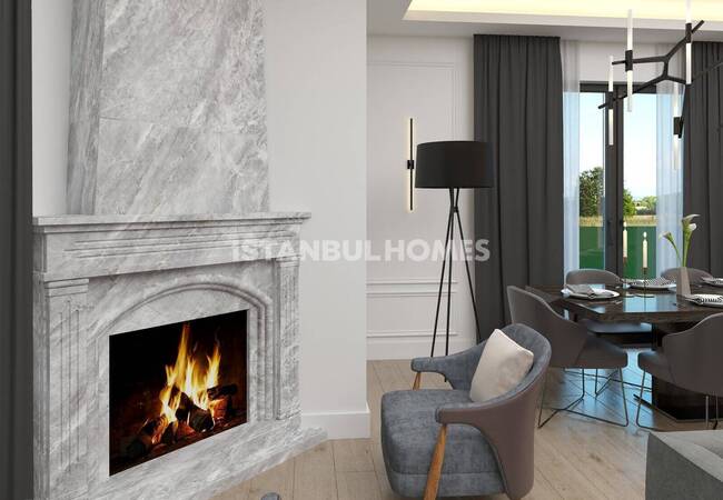 İstanbul Göktürk'te Doğa Manzaralı Yarı Müstakil Villalar 24