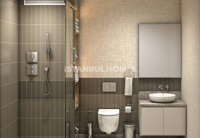 شقق في مجمع يقدم حياة على جانب الغابة في إسطنبول إيوبسلتان 10